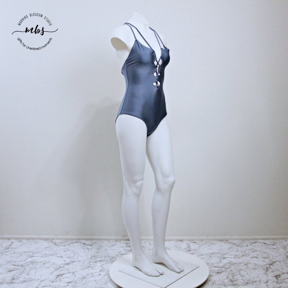 Suboo One Piece Cutout Swimsuit Blue Women 6